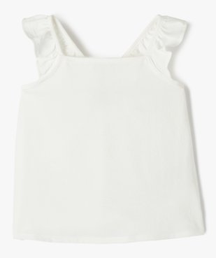 Blouse à bretelles volantées avec dos fantaisie fille vue1 - GEMO (ENFANT) - GEMO