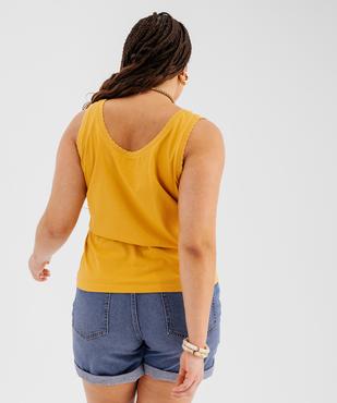 Débardeur en coton à larges bretelles femme grande taille vue3 - GEMO (G TAILLE) - GEMO