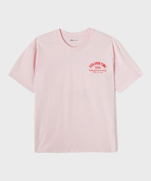 Tee-shirt manches courtes imprimé devant et dos fille vue3 - GEMO 4G FILLE - GEMO