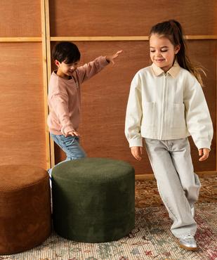 Veste zippée en toile de coton fille vue1 - GEMO 4G FILLE - GEMO