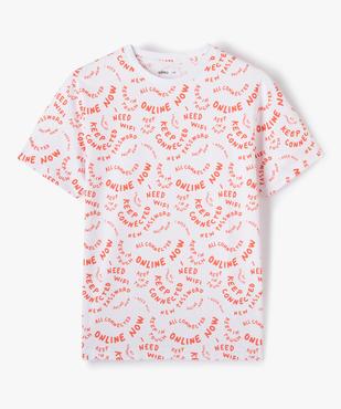 Tee-shirt garçon à manches courtes avec motif vue1 - GEMO (JUNIOR) - GEMO