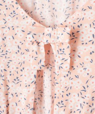 Combinaison pantalon fille à motifs fleuris avec ouverture dos vue3 - GEMO (ENFANT) - GEMO