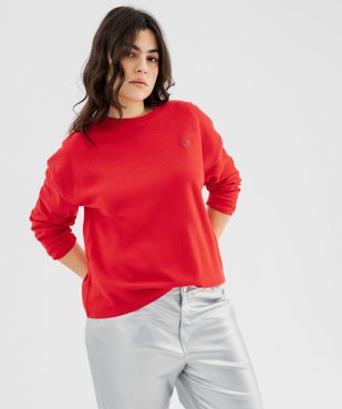 Tee-shirt manches longues en maille épaisse femme grande taille vue2 - GEMO (G TAILLE) - GEMO