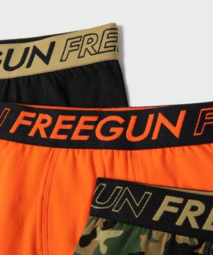 Boxers de sport en coton stretch garçon (lot de 3) - Freegun vue2 - FREEGUN - GEMO