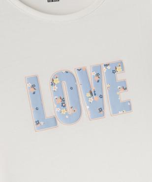 Pyjashort en jersey de coton fille vue3 - GEMO 4G FILLE - GEMO