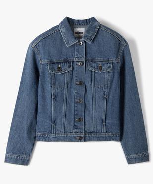 Veste fille en jean avec marques d'usures vue2 - GEMO (ENFANT) - GEMO