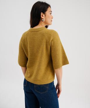 Pull manches courtes ample et douillet femme vue4 - GEMO(FEMME PAP) - GEMO
