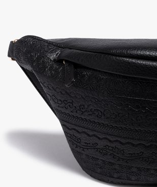 Sac femme forme banane en matière texturée vue4 - GEMO (ACCESS) - GEMO