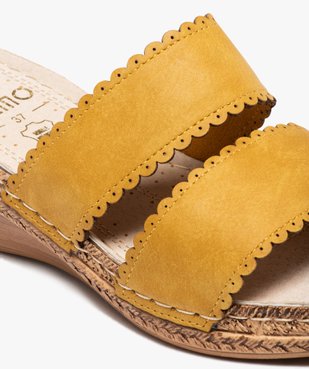 Mules femme confort à brides dentelées unies vue6 - GEMO (CONFORT) - GEMO