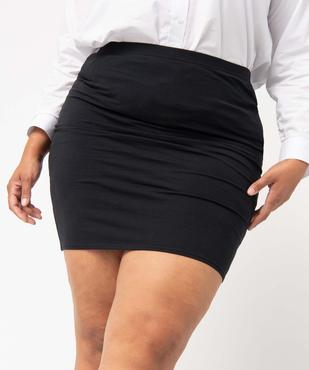 Jupe femme grande taille coupe droite en maille extensible vue2 - GEMO (G TAILLE) - GEMO