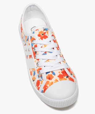 Baskets femme à lacet dessus toile à motif fleuri vue5 - GEMO (SPORTSWR) - GEMO