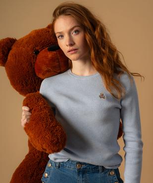 Pull fin en maille côtelée à col rond femme - LuluCastagnette vue1 - LULUCASTAGNETTE - GEMO