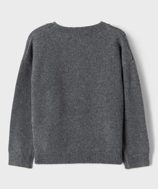 Pull à col rond fille vue3 - GEMO (ENFANT) - GEMO