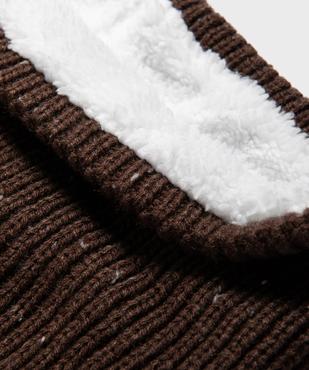 Echarpe tour de cou en maille chinée doublée sherpa garçon vue3 - GEMO (ENFANT) - GEMO