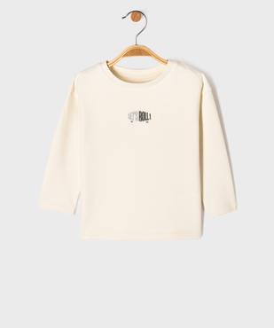 Tee-shirt manches longues en maille texturée bébé garçon vue1 - GEMO 4G BEBE - GEMO