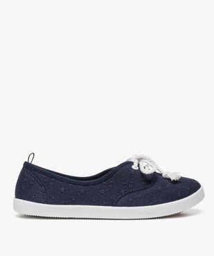 Ballerines en toile avec lacets cordelette femme - Valentina Baldano vue5 - VALENTINA BALDA - GEMO