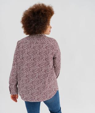 Chemise manches longues imprimée en maille gaufrée femme grande taille vue3 - GEMO (G TAILLE) - GEMO