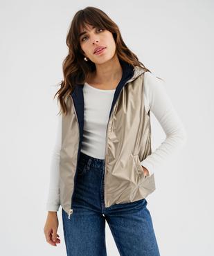 Doudoune sans manches réversible à capuche femme vue5 - GEMO 4G FEMME - GEMO