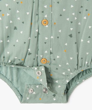 Combishort bébé sans manches à petits motifs - LuluCastagnette vue2 - LULUCASTAGNETTE - GEMO