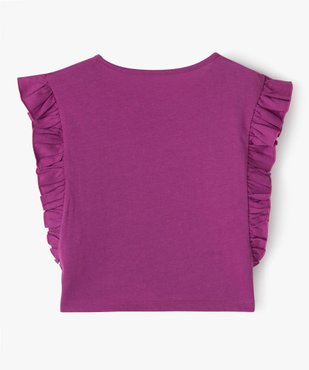 Tee-shirt fille avec volants sur les côtés vue5 - GEMO (ENFANT) - GEMO