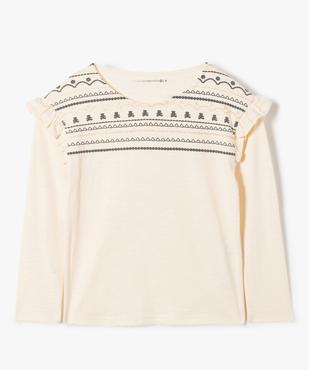 Tee-shirt fille à manches longues avec haut fantaisie - LuluCastagnette vue1 - LULUCASTAGNETTE - GEMO