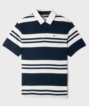 Polo manches courtes à rayures homme vue1 - GEMO 4G HOMME - GEMO