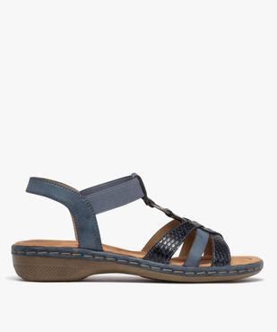 Sandales à brides avec anneau métallique femme - Softrelax vue1 - SOFTRELAX - GEMO