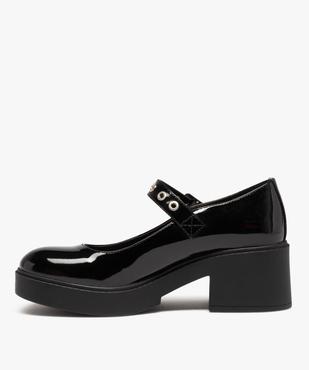 Escarpin verni avec semelle plateforme femme vue3 - GEMO(URBAIN) - GEMO
