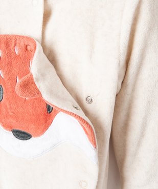 Pyjama bébé en velours motif renard vue3 - GEMO(BEBE DEBT) - GEMO