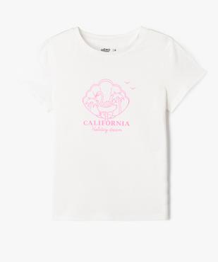 Tee-shirt manches courtes à motif fille vue5 - GEMO 4G FILLE - GEMO