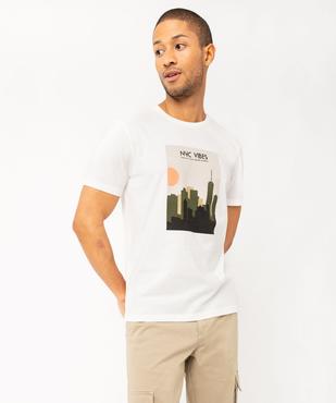 Tee-shirt manches courtes à motif estival homme vue2 - GEMO 4G HOMME - GEMO