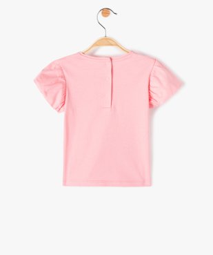 Tee-shirt bébé fille avec manches fantaisie vue3 - GEMO(BEBE DEBT) - GEMO