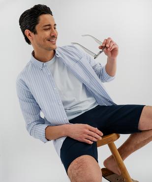 Bermuda en maille piquée coupe ample homme vue1 - GEMO 4G HOMME - GEMO