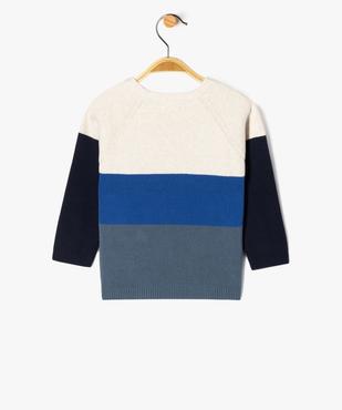 Pull en coton 4 couleurs bébé garçon vue4 - GEMO(BEBE DEBT) - GEMO