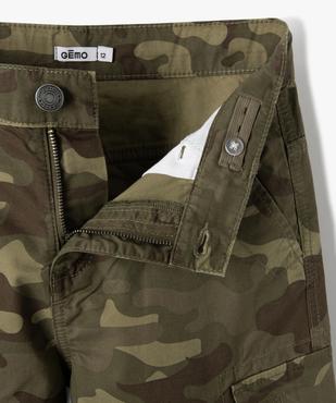 Bermuda garçon cargo en twill imprimé coupe Regular vue2 - GEMO 4G GARCON - GEMO
