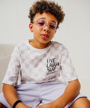 Tee-shirt manches courtes imprimé coupe oversize garçon vue1 - GEMO 4G GARCON - GEMO