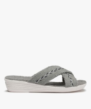 Mules femme confort à brides en tissu éponge vue1 - GEMO(HOMWR FEM) - GEMO