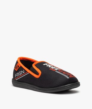 Chaussons garçon en velours ras imprimé – Freegun vue2 - FREEGUN - GEMO