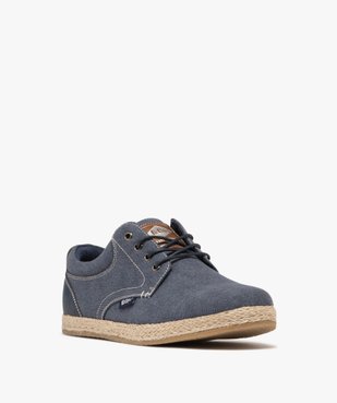 Baskets en toile tige basse avec semelle de corde homme - Lee Cooper vue2 - LEE COOPER - GEMO