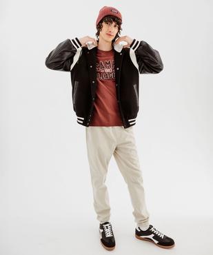 Tee-shirt manches courtes et motif bouclette homme - Camps United vue6 - CAMPS GEMO FOR GOOD - GEMO