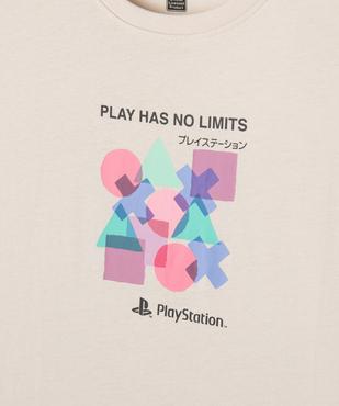 Tee-shirt manches courtes imprimé coupe oversize garçon - PlayStation vue2 - PLAYSTATION - GEMO