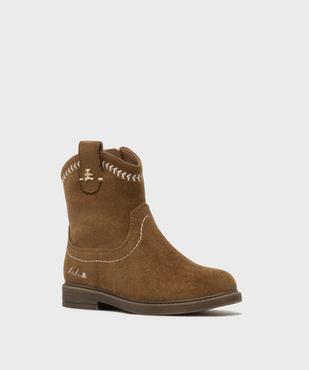 Boots western zippées en suédine fille - LuluCastagnette vue2 - LULUCASTAGNETTE - GEMO