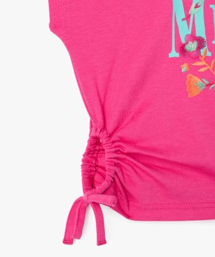Tee-shirt manches courtes coupe loose imprimé tropical fille vue3 - GEMO (ENFANT) - GEMO