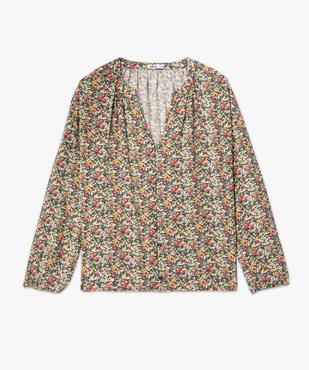 Blouse femme à manches longues à motifs fleuris vue4 - GEMO(FEMME PAP) - GEMO