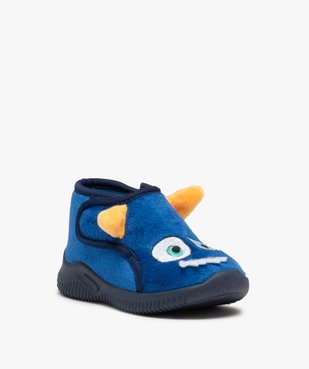 Chaussons garçon bottillons en velours monstre vue2 - GEMO (ENFANT) - GEMO