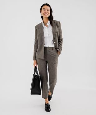 Chemise unie coupe cintrée femme vue4 - GEMO(FEMME PAP) - GEMO