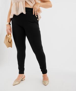 Pantalon ajusté en viscose stretch à taille élastiquée femme grande taille vue1 - GEMO (G TAILLE) - GEMO