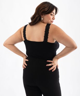 Débardeur femme grande taille avec bretelles dentelle vue8 - GEMO 4G GT - GEMO