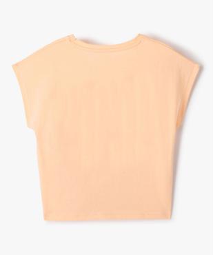 Tee-shirt fille coupe ample noué dans le bas vue4 - GEMO 4G FILLE - GEMO