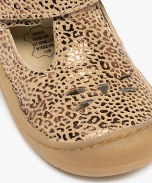 Chaussures premiers pas en cuir imprimé fermeture scratch bébé fille - NA! vue6 - NA! GEMO FOR GOOD - GEMO